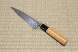 Photo3: Yasuhiko Fujiwara hammered Yasuki Silver-3 steel wa petty Japanese knife 150mm