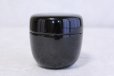 Photo1: Tea Caddy Japanese Shin Natsume Echizen Urushi lacquer Matcha container black plain (1)