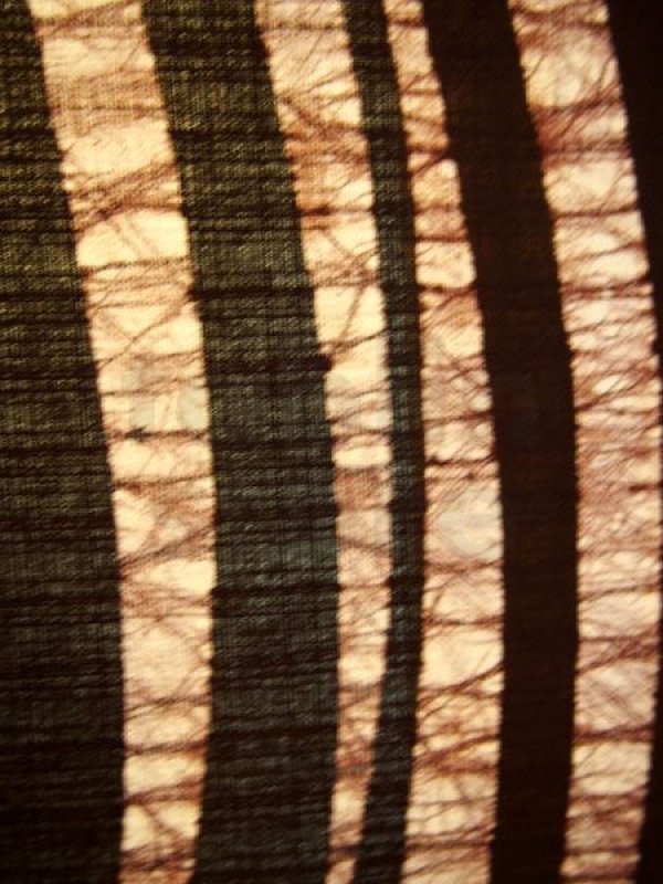 Photo2: Kyoto Noren SB Japanese batik door curtain enso Round dark brown 85 x 120cm