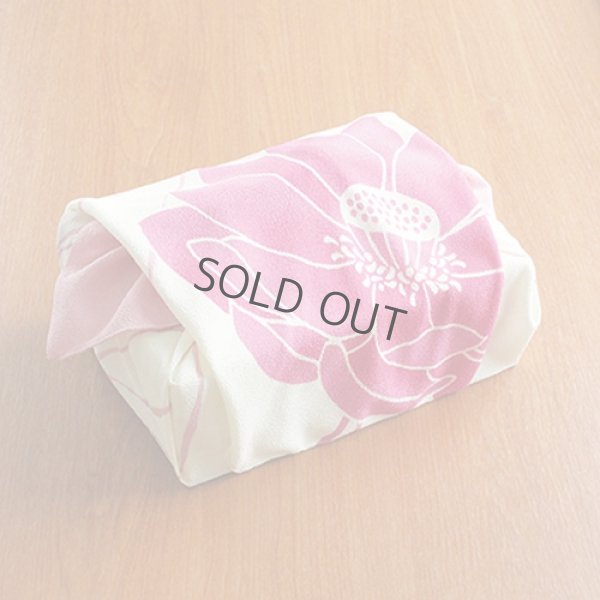 Photo2: Furoshiki Japanese fabric wrapping cloth hasu pink polyester 68cm