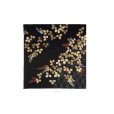 Photo2: Furoshiki Japanese fabric wrapping cloth makie hagi cotton black 118cm (2)
