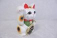 Photo5: Japanese Lucky Cat Tokoname ware YT Porcelain Maneki Neko koban right hand H19cm