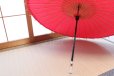 Photo3: Japanese umbrella bull's-eye Bangasa Wagasa bamboo sd plain Red