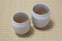 Hagi yaki ware Japanese tea cups pottery Himetuchi Maru