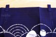 Photo3: Kyoto Noren SB Japanese batik door curtain Nami Wave navy blue 85cm x 30cm