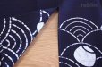 Photo8: Kyoto Noren SB Japanese batik door curtain Nami Wave navy blue 85cm x 30cm