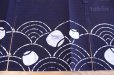 Photo7: Kyoto Noren SB Japanese batik door curtain Nami Wave navy blue 85cm x 30cm