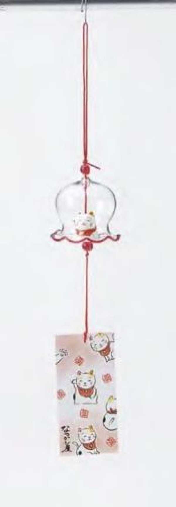 Photo3: Seto porcelain Japanese lucky cat maneki neko  Furin chime Wind Bells