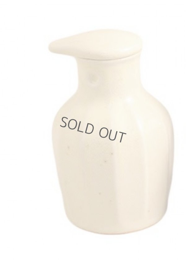 Photo1: Arita imari sd Porcelain Japanese soy sauce bottle  white mat mentori 100ml