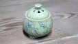 Photo1: Kiyomizu porcelain Japanese incense burner Minoru Ando karakusa haiyu koro H9cm (1)