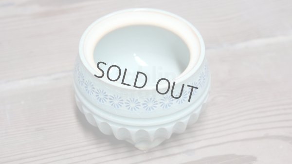 Photo3: Kiyomizu porcelain Japanese incense burner Minoru Ando shinogi seiji blue H9cm