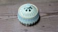 Photo2: Kiyomizu porcelain Japanese incense burner Minoru Ando shinogi seiji blue H9cm (2)