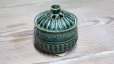 Photo1: Kiyomizu porcelain Japanese incense burner Minoru Ando shinogi oribe H9cm (1)