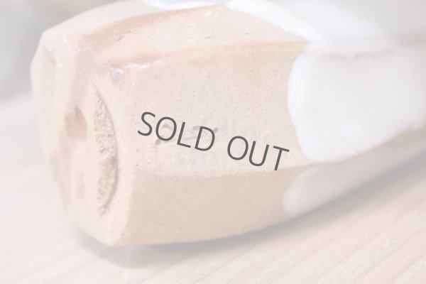 Photo6: Bizen ware pottery Sake bottle tokkuri white glaze mentori Tomoyuki Oiwa 300ml