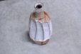 Photo2: Bizen ware pottery Sake bottle tokkuri white glaze mentori Tomoyuki Oiwa 300ml (2)