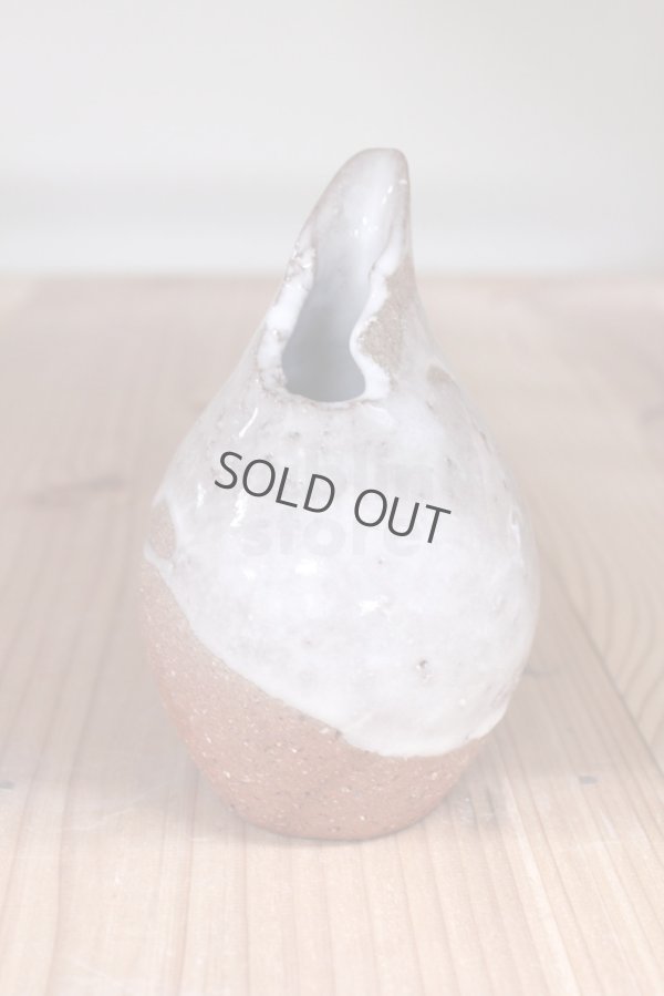 Photo6: Bizen ware pottery Sake bottle tokkuri white glaze kiri Tomoyuki Oiwa 300ml