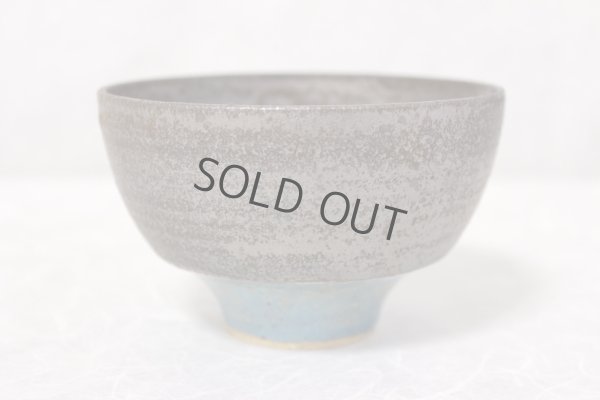 Photo1: Kiyomizu porcelain Japanese matcha tea bowl turquoise blue wan Daisuke Tokinoha