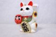 Photo10: Japanese Lucky Cat Tokoname ware YT Maneki Neko Daruma left hand H19cm