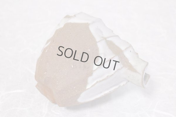 Photo6: Bizen ware pottery Sake bottle reishu white glaze Tomoyuki Oiwa 250ml