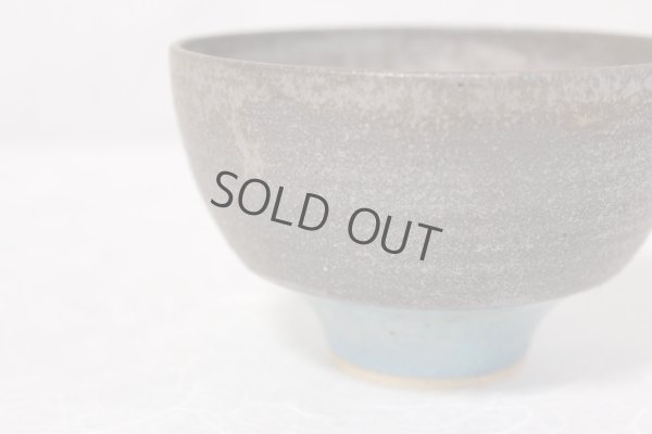Photo3: Kiyomizu porcelain Japanese matcha tea bowl turquoise blue wan Daisuke Tokinoha