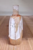 Photo4: Bizen ware pottery Sake bottle tokkuri white glaze mentori Tomoyuki Oiwa 300ml