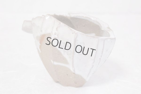 Photo3: Bizen ware pottery Sake bottle reishu white glaze Tomoyuki Oiwa 250ml