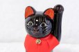 Photo8: Japanese Lucky Cat Tokoname ware YT Porcelain Maneki Neko slim black H25cm (8)