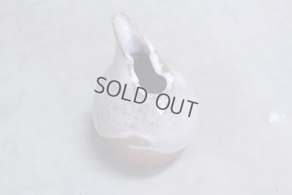 Photo5: Bizen ware pottery Sake bottle tokkuri white glaze kiri Tomoyuki Oiwa 300ml