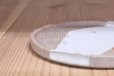 Photo3: Bizen ware pottery Appetizer, Dessert plate white glaze Tomoyuki Oiwa D7.5 inch (3)