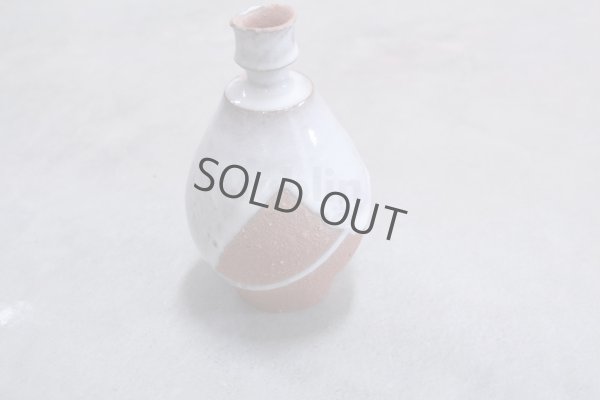 Photo7: Bizen ware pottery Sake bottle tokkuri white glaze Tomoyuki Oiwa 350ml