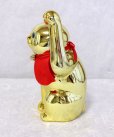 Photo4: Japanese Lucky Cat Tokoname ware YT Porcelain Maneki Neko slim gold H25cm