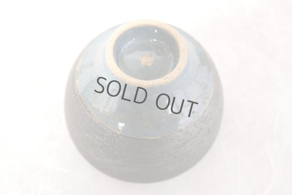 Photo6: Kiyomizu porcelain Japanese matcha tea bowl turquoise blue wan Daisuke Tokinoha