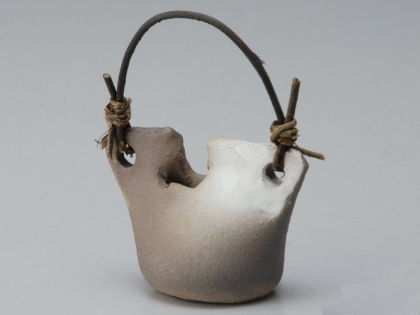 Photo1: Shigaraki Japanese pottery Vase small henkei  H 8.5cm 