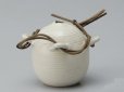 Photo10: Shigaraki Japanese pottery Vase small shirotsuya  H 8.5cm 