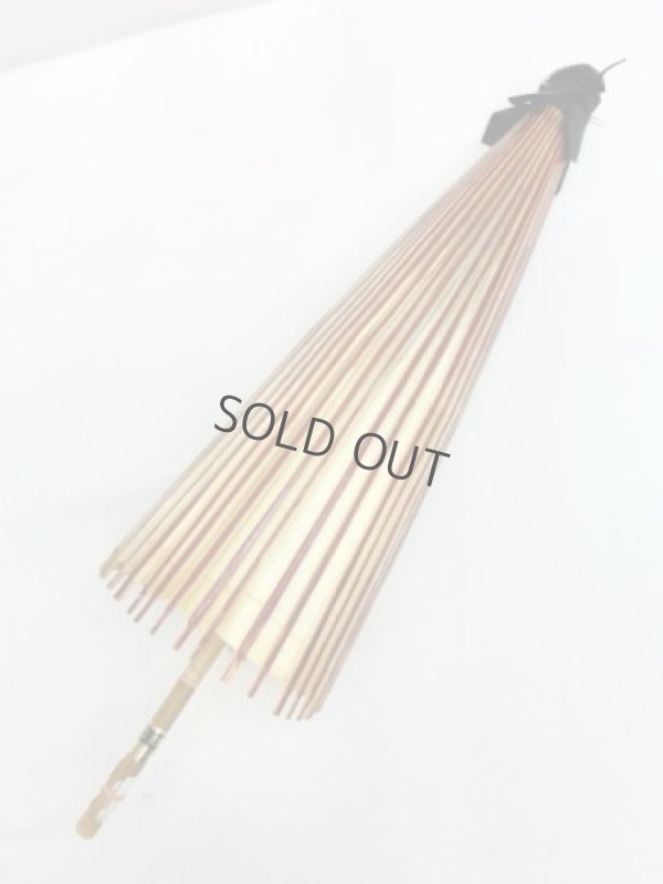 Photo7: Japanese umbrella bull's-eye Bangasa Wagasa bamboo sd plain shiro