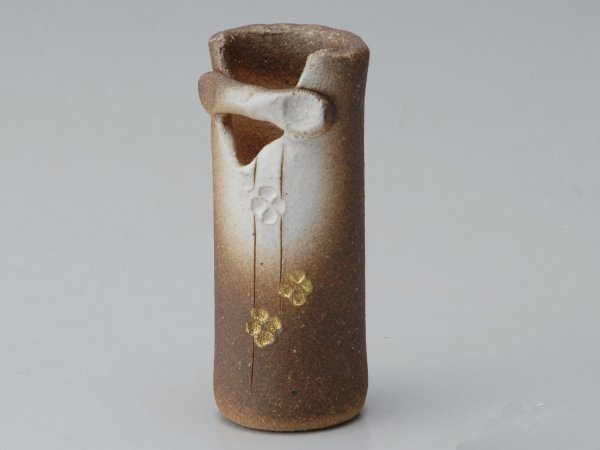 Photo1: Shigaraki Japanese pottery Vase small kato  H 13cm 