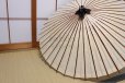 Photo1: Japanese umbrella bull's-eye Bangasa Wagasa bamboo sd plain shiro (1)