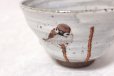 Photo6: Kutani porcelain Japanese Matcha chawan tea bowl kyoshu Black-capped Chickadees