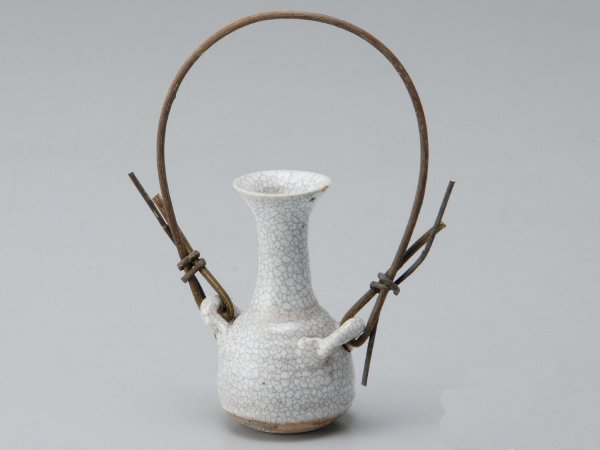 Photo7: Shigaraki Japanese pottery Vase small kannyutsuru  H 10cm 