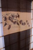 Photo6: Noren Mitsuru Japanese linen door curtain Kakishibu Trichosanthes 88 x 150cm