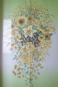 Photo3: Noren CSMO Japanese door curtain Feng-shui Flower green 85 x 150cm (3)