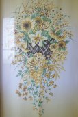 Photo2: Noren CSMO Japanese door curtain Feng-shui Flower yellow 85 x 150cm (2)