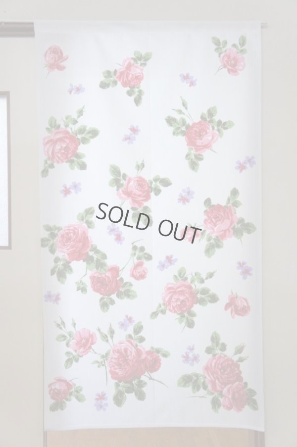 Photo1: Noren CSMO Japanese door curtain Fragrance of Rose pink 85 x 150cm