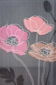 Photo2: Noren CSMO Japanese door curtain Lined Poppy 85 x 170cm (2)