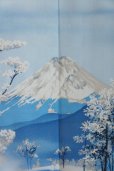 Photo2: Noren CSMO Japanese door curtain Shiki-Fuji(winter) 85 x 150cm (2)