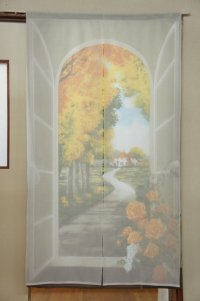 Noren CSMO Japanese door curtain Rose garden 85 x 150cm