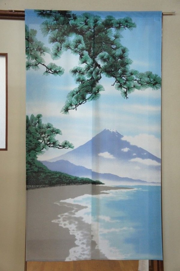Photo1: Noren CSMO Japanese door curtain Four seasons Fuji (Summer) 85 x 150cm