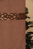 Photo2: Noren CSMO Japanese door curtain Ranpuron brown 85 x 150cm (2)