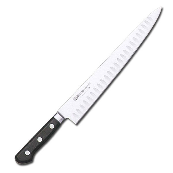 Photo1: Misono Molybdenum stainless Japanese Sujihiki Slicer Salmon Dimple blade knife