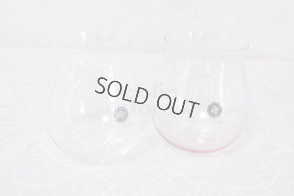 Photo3: Usuhari Shotoku Glass Bourgogne red white w/wooden box 350ml set of 2